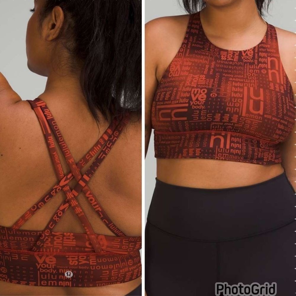 Lululemon Energy High-Neck Longline Bra RED LOGO size 6 NWT sports bra - Picture 9 of 9